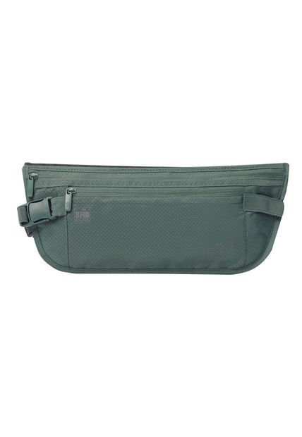 Canguro Invisible De Viaje Security Con RFID Blocker Verde