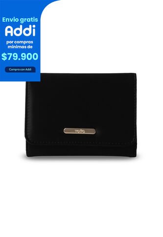 Billetera Mujer Bel 2.0 Mediana Con RFID Blocker Negra Totto