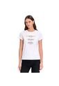 Camiseta Estampada Para Mujer Prime Manga Corta Blanca de Totto