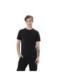 Camisa Para Hombre Unicolor Manne Manga Corta Negra de Totto