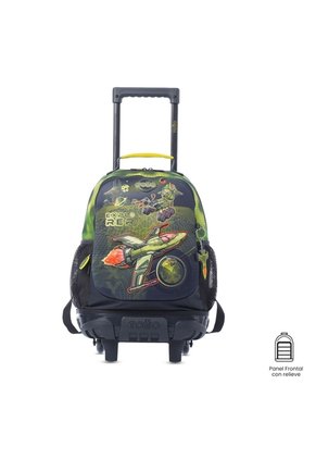 Maleta Para Niño Con Ruedas Explorer Ship Mediano Verde