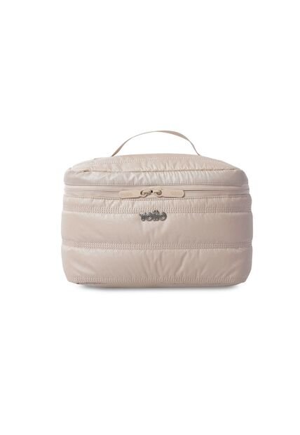 Cosmetiquera Multiuso Moxi Grande Beige/Metálico