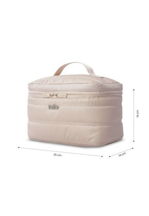 Cosmetiquera Multiuso Moxi Grande Beige/Metálico