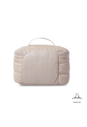 Cosmetiquera Multiuso Moxi Grande Beige/Metálico