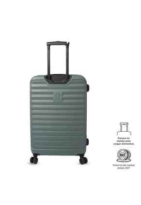 Maleta De Viaje Mediana 360 Helios 2.0 Verde/Negra