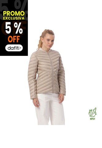 Chaqueta Acolchada Para Mujer Owens 2.0 Beige/Metálico/ Totto