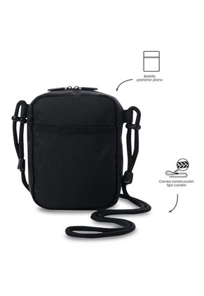 Bolso Para Hombre Riva Tipo Crossbody Pequeño Negro