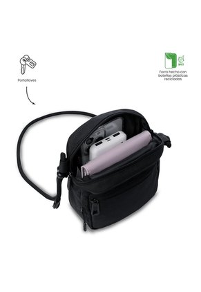 Bolso Para Hombre Riva Tipo Crossbody Pequeño Negro