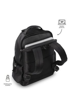 Morral Universitario Estambul Porta PC 14" Negro Mujer