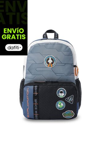 Morral Para Niño Gemini 2 Mediano Gris Totto