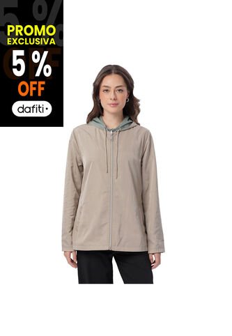 Chaqueta Doble Faz Para Mujer Baccat Beige/Verde Totto