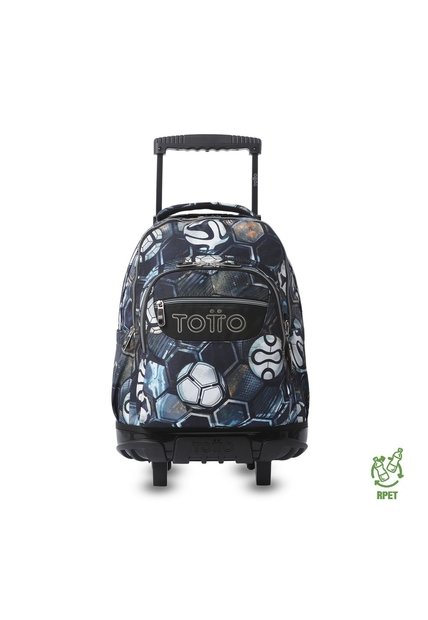 Morral Escolar Con Ruedas Para Niño Renglón Estampado De Fútbol
