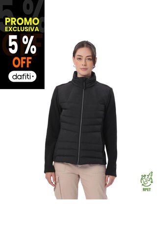 Chaqueta Acolchada Para Mujer Secuoya Negra Totto