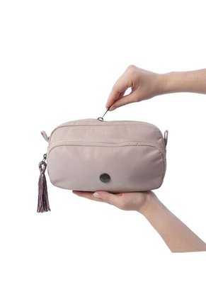 Cosmetiquera Multiuso Corneana Grande Beige/Morada