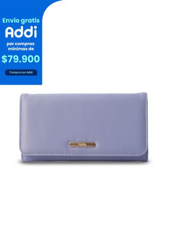 Billetera Mujer Bel Grande Con RFID Blocker Morada Totto