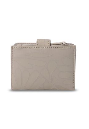 Billetera Mujer Texture Pequeña Con RFID Blocker Beige