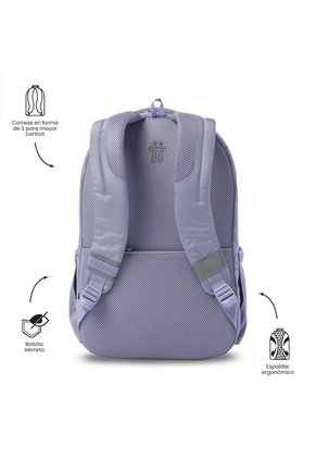 Morral Universitario Indo 2.0 Porta PC 15" Morado Mujer