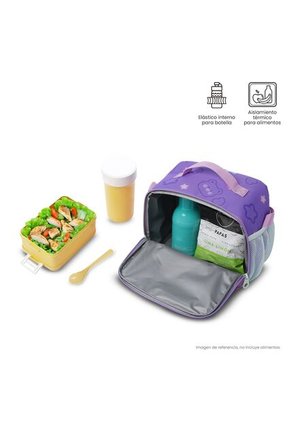 Lonchera Térmica Para Niña Friends Party Grande Morada