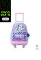 Morral Con Ruedas Niña Minnie Mediana Morada Con Corazones de Totto