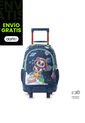 Maleta Para Niño Con Ruedas + Libro Para Colorear Panda Space Azul de Totto
