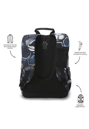 Morral Juvenil Porta PC 13" Gommas Negro