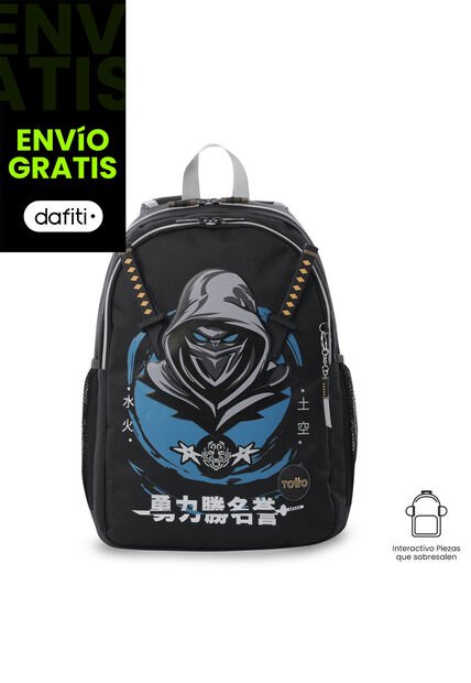 Morral Para Niño Hanzo Grande Negro