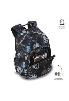 Morral Juvenil Porta PC 13" Gommas Negro