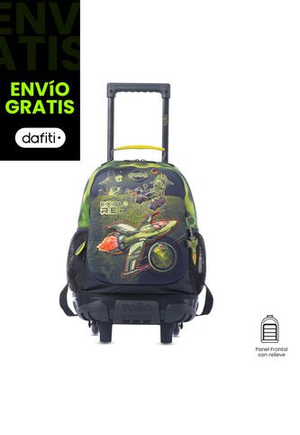 Maleta Para Niño Con Ruedas Explorer Ship Mediano Verde Totto