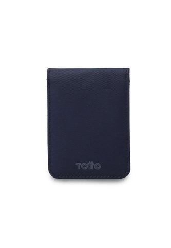 Billetera Hombre Wood Pequeña Con RFID Blocker Azul Totto