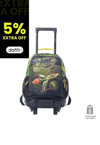 Maleta Para Niño Con Ruedas Explorer Ship Mediano Verde Totto