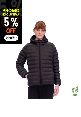 Chaqueta Acolchada Para Mujer Colorfull Pro Negra Totto