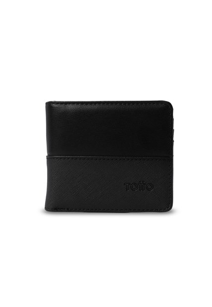 Billetera Hombre Saffiano Con RFID Blocker Negra