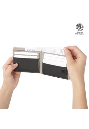 Billetera Hombre Nexus Grande Con RFID Blocker Beige