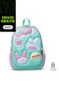 Morral Para Niña Bunny Pump Grande Verde Con Conejos de Totto
