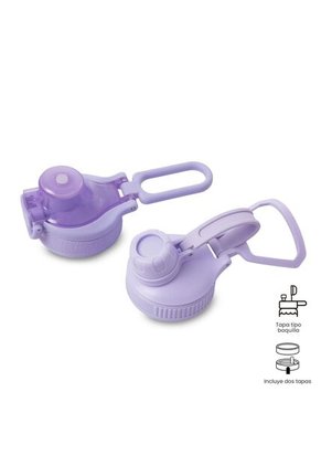Termo Para Agua Con Tapa Intercambiable Flux 1000 Ml Morado