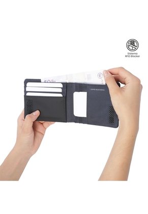 Billetera Hombre Nexus Mediana Con RFID Blocker Azul