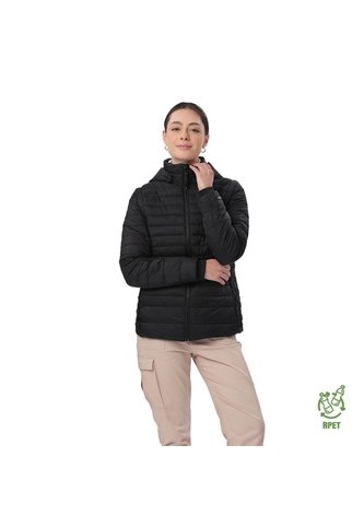 Chaqueta Acolchada 2 En 1 Para Mujer Chalina Negra Totto