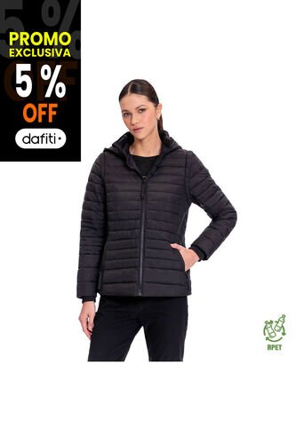 Chaqueta Acolchada Para Mujer Chalina 2 En 1 Negra Totto