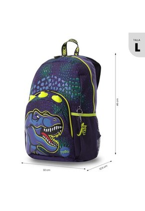 Morral Para Niño Dino Rock Grande Azula