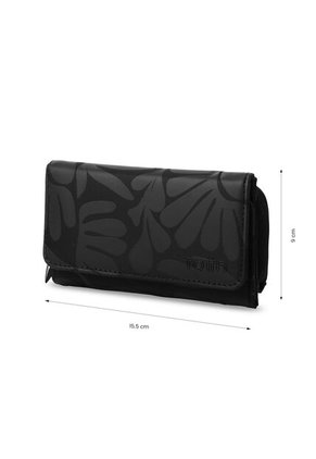 Billetera Mujer Texture Grande Con RFID Blocker Negra