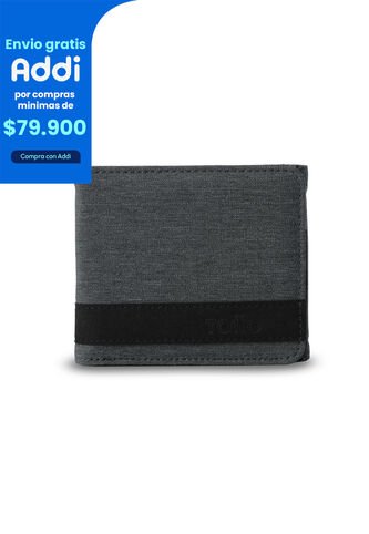 Billetera Hombre Lad Grande Con RFID Blocker Gris Totto