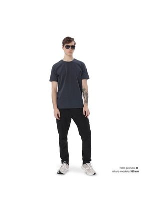 Camisa Para Hombre Unicolor Manne Manga Corta Azul