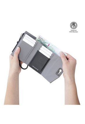 Billetera Mujer Smooth Pequeña Con RFID Blocker Negra