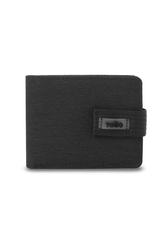 Billetera Hombre Gobi Pequeña Con RFID Blocker Negra Totto