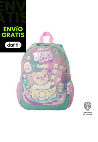 Morral Para Niña Mellow Mediano Estampado De Oso Totto