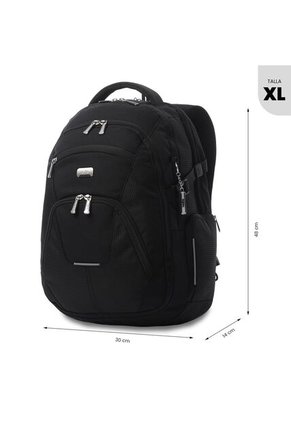 Morral Táctico Porta PC 16" Polixan 3.0 Negro Hombre