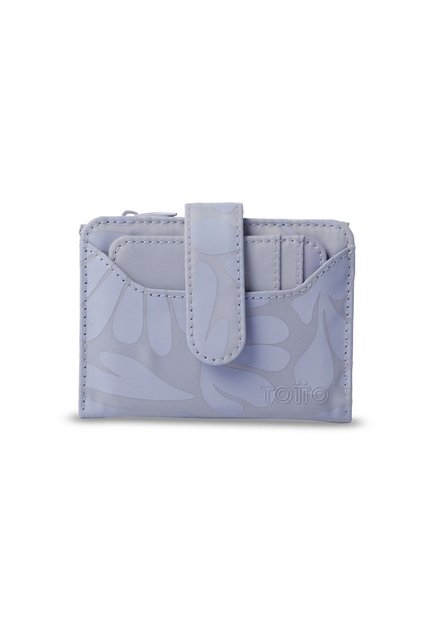 Billetera Mujer Texture Pequeña Con RFID Blocker Morada