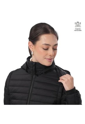 Chaqueta Acolchada 2 En 1 Para Mujer Chalina Negra