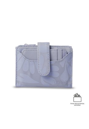 Billetera Mujer Texture Pequeña Con RFID Blocker Morada