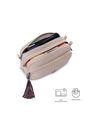 Cosmetiquera Multiuso Corneana Grande Beige/Morada de Totto